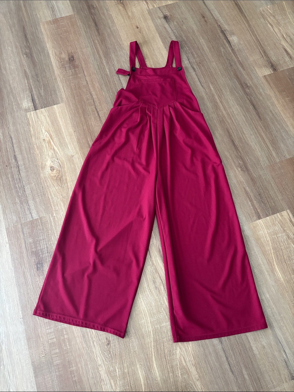 HALARA Burgundy Wide-Leg Jumpsuit Romper